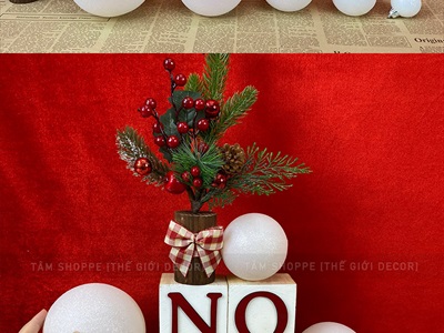 Trái châu Noel xà cừ Trắng kim tuyến lấp lánh nhiều cỡ [Từ 4 - 12cm - Hàng chuẩn] TRAICHAU-44